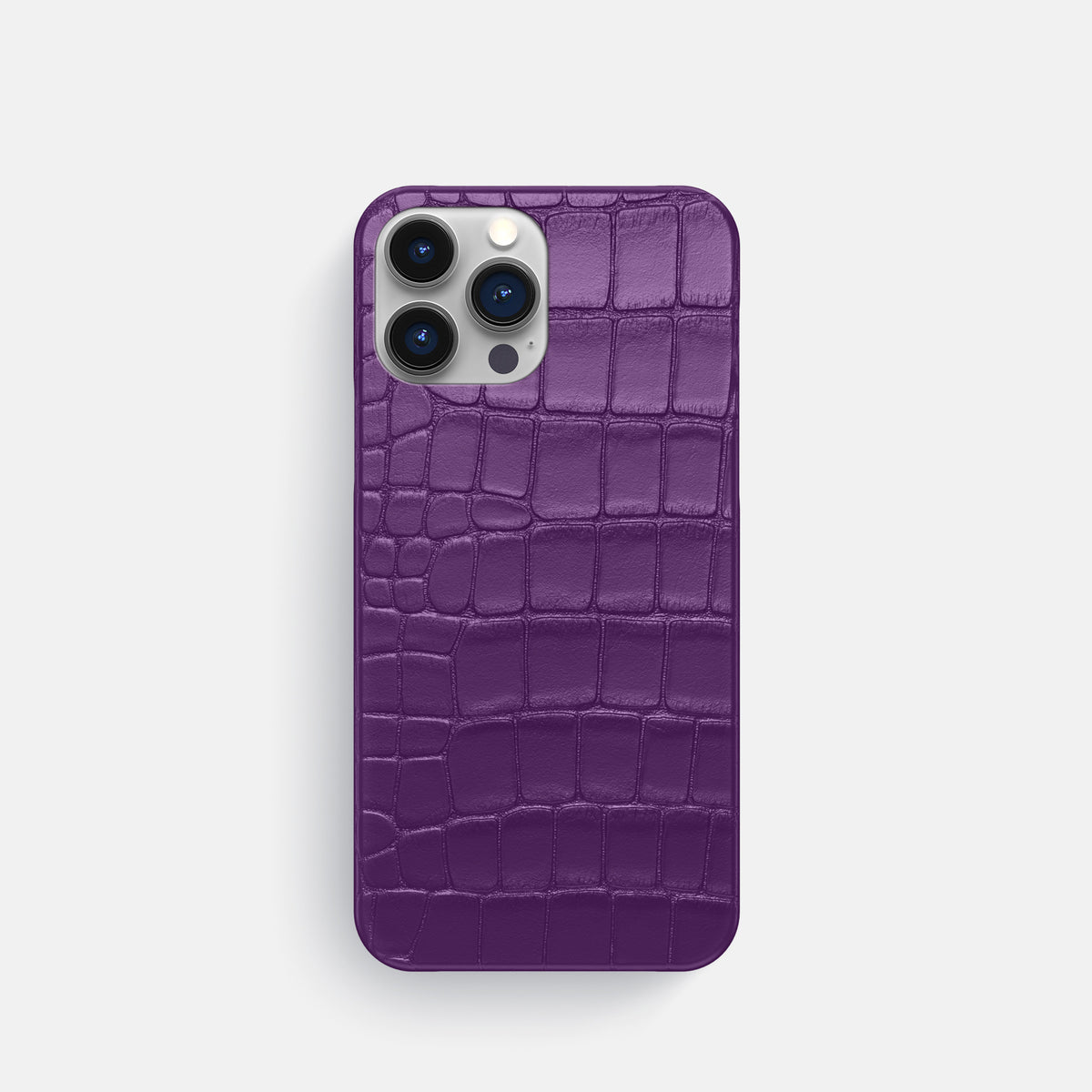 Purple iPhone 16 Pro Slim Case Alligator -1 | Purple