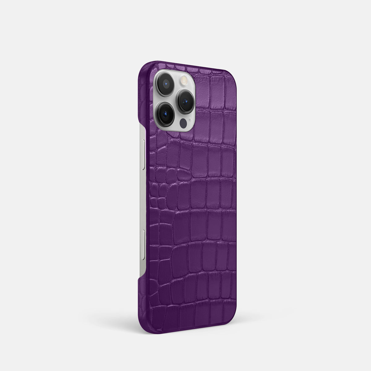 Purple iPhone 16 Pro Slim Case Alligator -2 | Purple