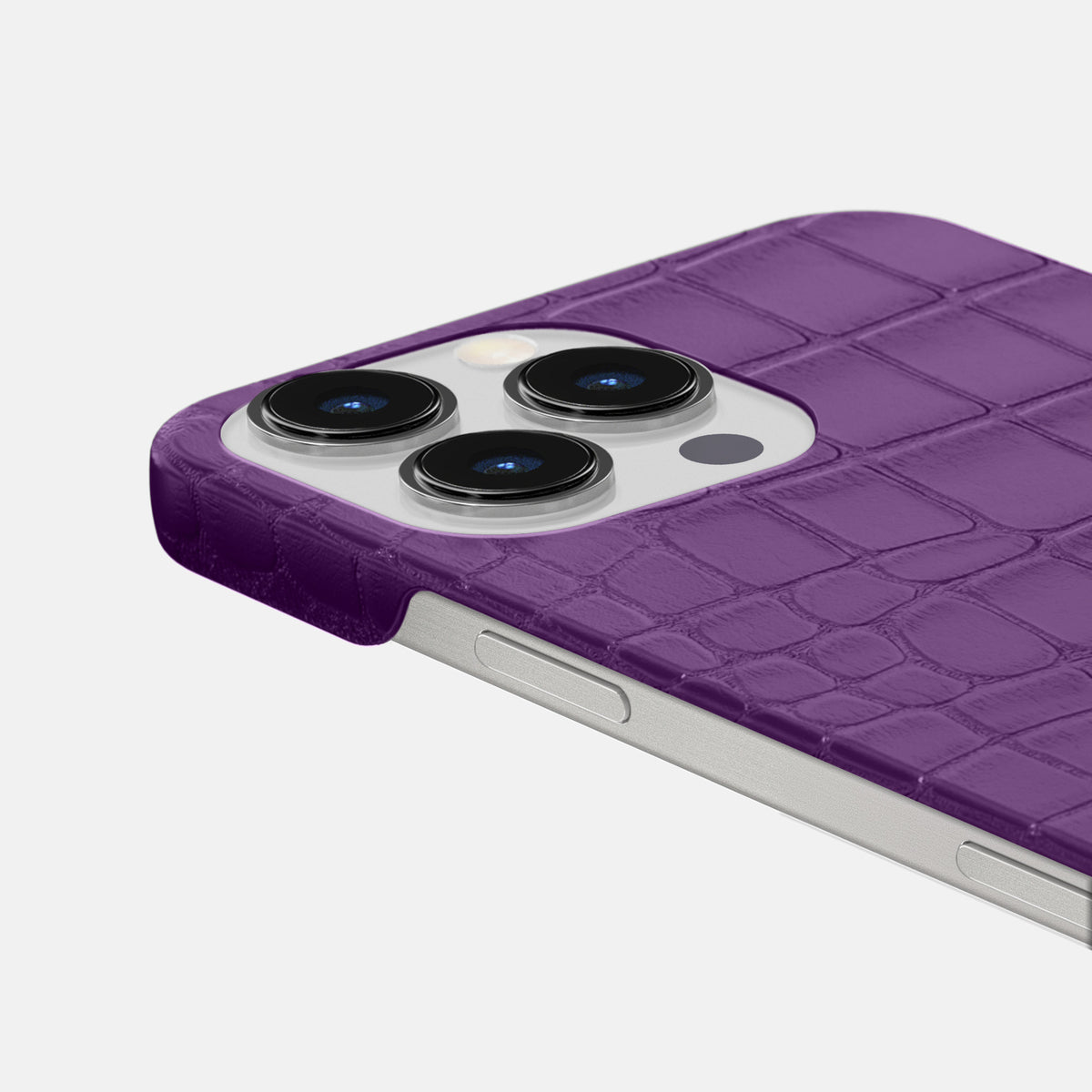 Purple iPhone 16 Pro Slim Case Alligator -6 | Purple