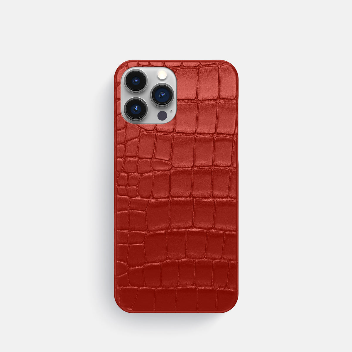 Red iPhone 16 Pro Slim Case Alligator -1 | Red