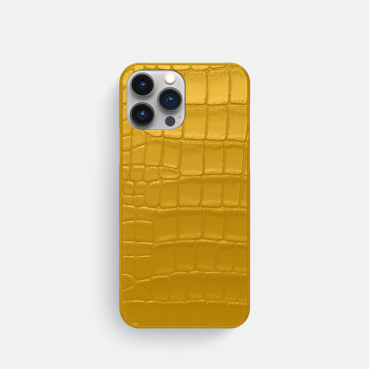 Yellow iPhone 16 Pro Slim Case Alligator -1 | Yellow