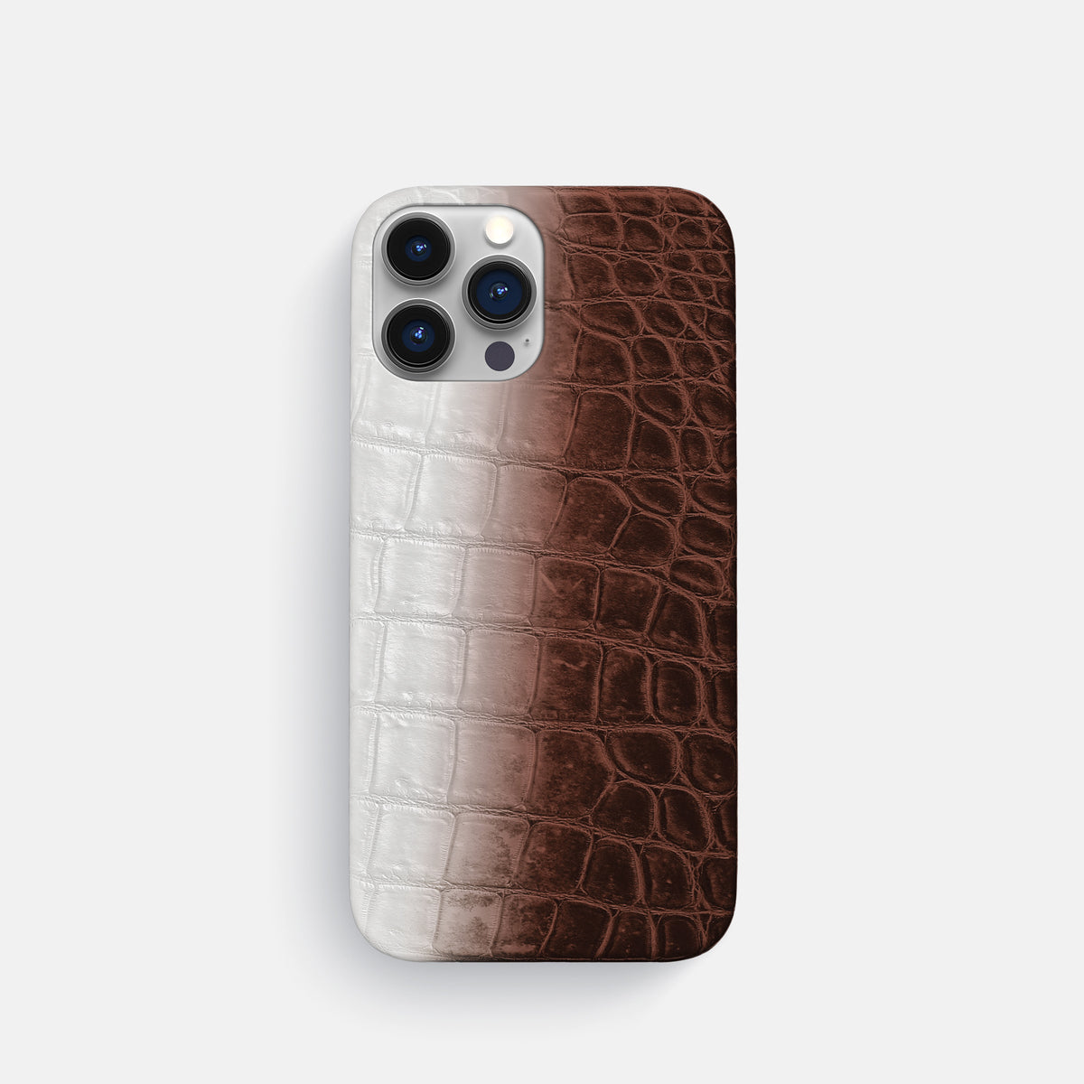 Dark-Brown iPhone 16 Pro Slim Case Himalayan Crocodile -1 | Dark-Brown