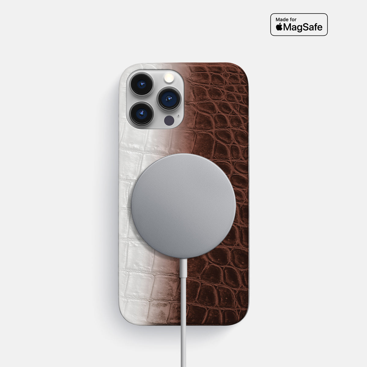 Dark-Brown iPhone 16 Pro Slim Case Himalayan Crocodile -5 | Dark-Brown