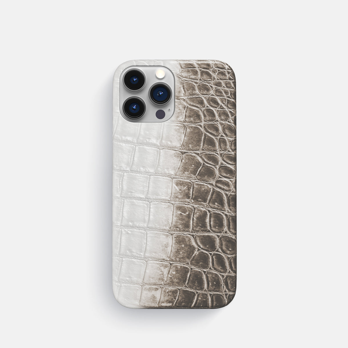 Dark-Brown iPhone 16 Pro Slim Case Himalayan Crocodile -1 | Dark-Brown