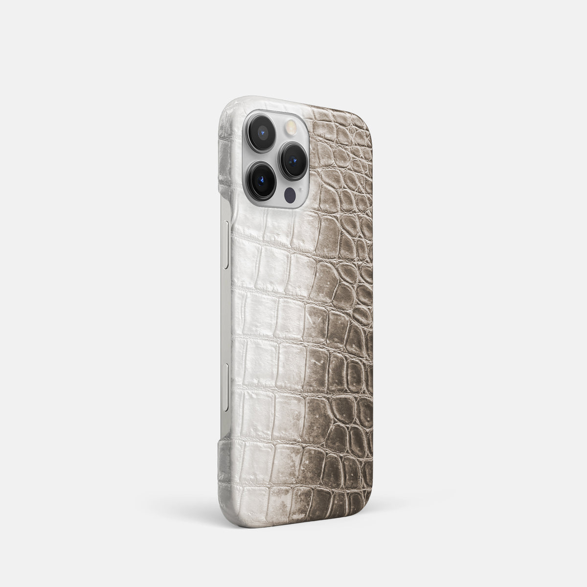 Dark-Brown iPhone 16 Pro Slim Case Himalayan Crocodile -2 | Dark-Brown