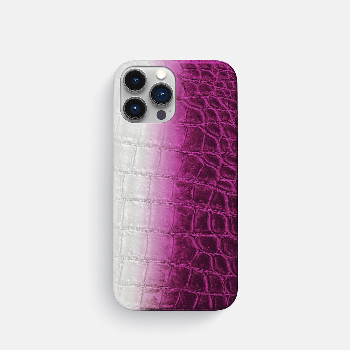 Fuchsia iPhone 16 Pro Slim Case Himalayan Crocodile -1 | Fuchsia