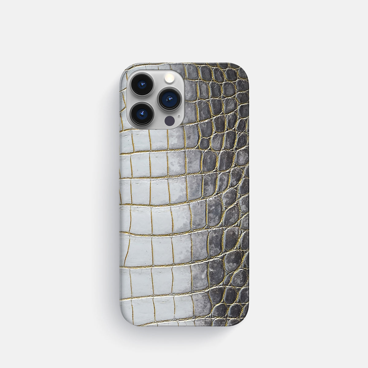 Gold iPhone 16 Pro Slim Case Himalayan Crocodile -1 | Gold