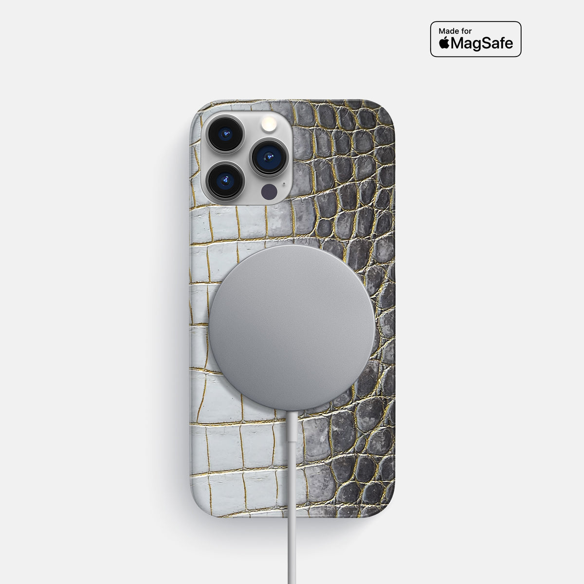 Gold iPhone 16 Pro Slim Case Himalayan Crocodile -5 | Gold