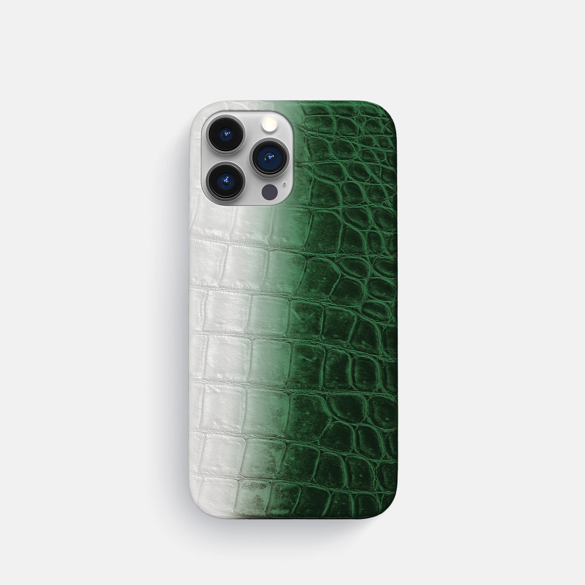 Green iPhone 16 Pro Slim Case Himalayan Crocodile -1 | Green