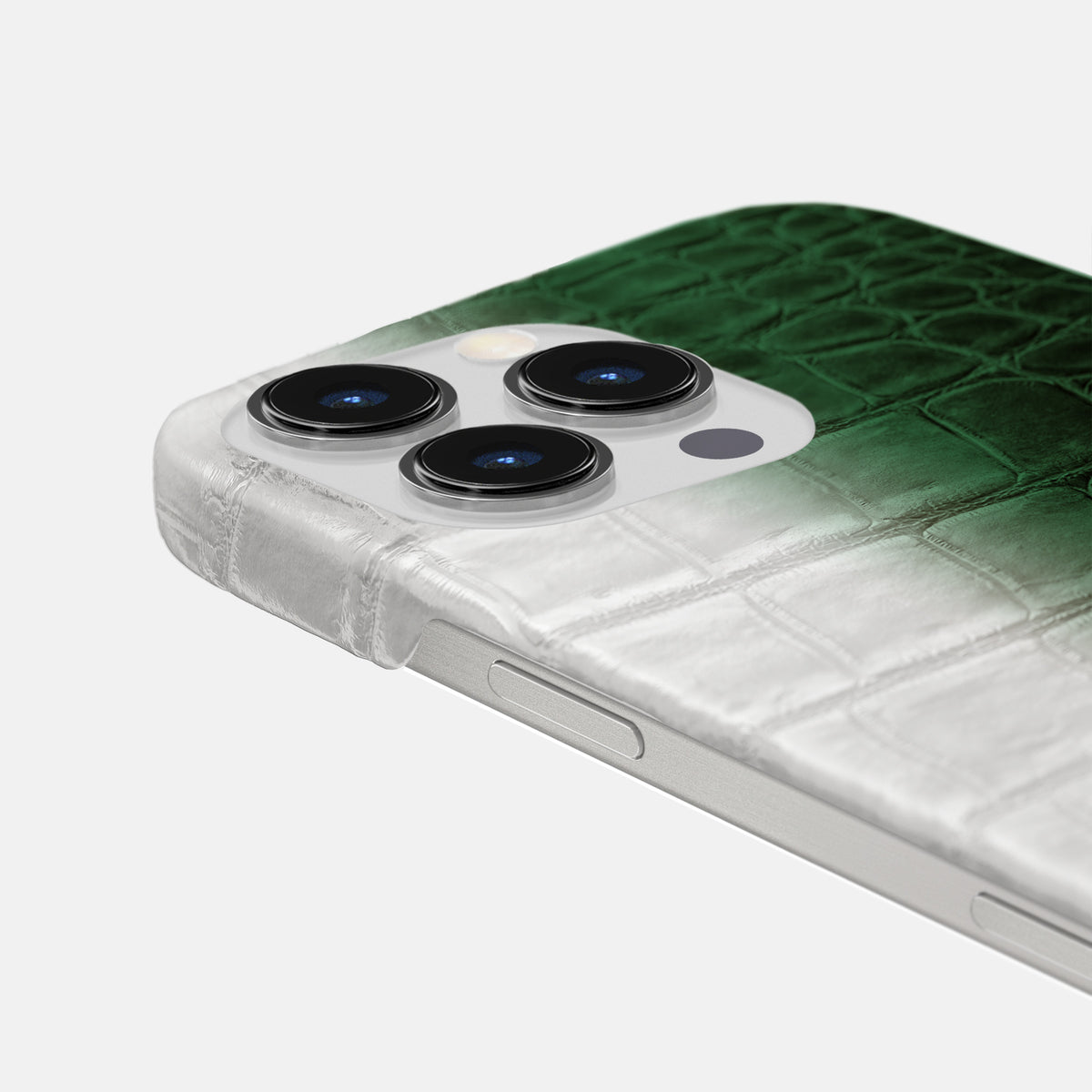 Green iPhone 16 Pro Slim Case Himalayan Crocodile -6 | Green