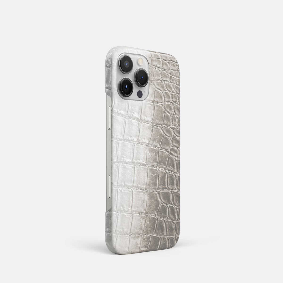 Grey iPhone 16 Pro Slim Case Himalayan Crocodile -2 | Grey