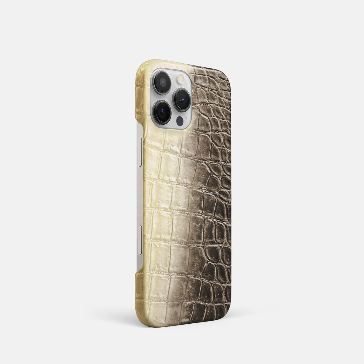 Natural iPhone 16 Pro Max Slim Case Himalayan Crocodile -2 | Natural