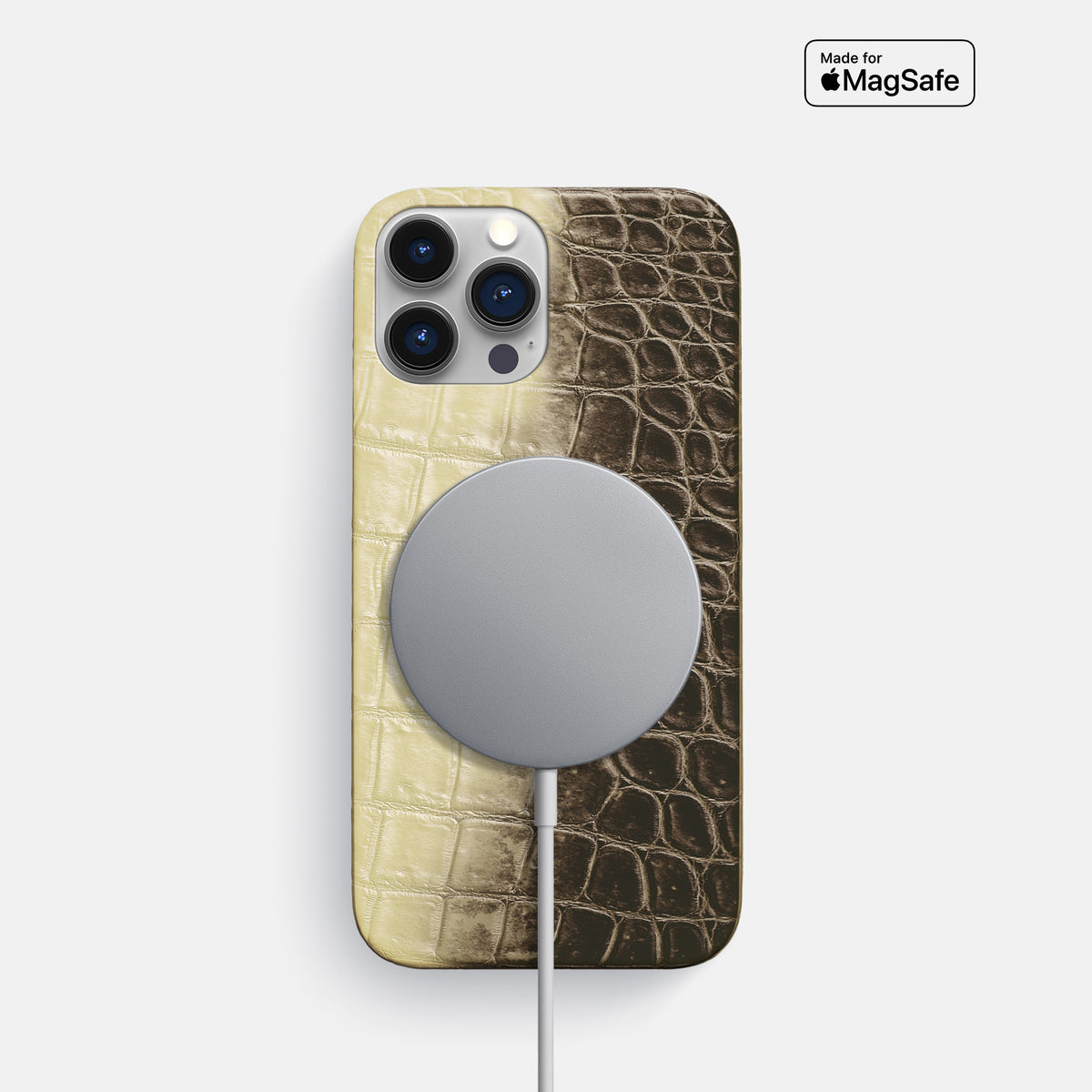Natural iPhone 16 Pro Max Slim Case Himalayan Crocodile -5 | Natural
