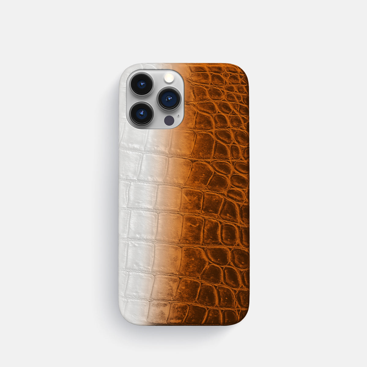 Orange iPhone 16 Pro Max Slim Case Himalayan Crocodile -1 | Orange