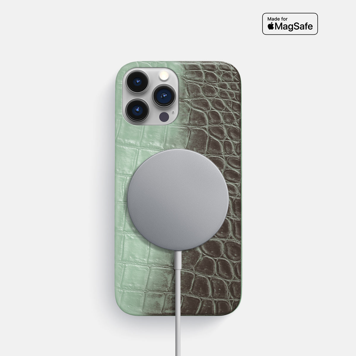 Pistachio iPhone 16 Pro Max Slim Case Himalayan Crocodile -5 | Pistachio