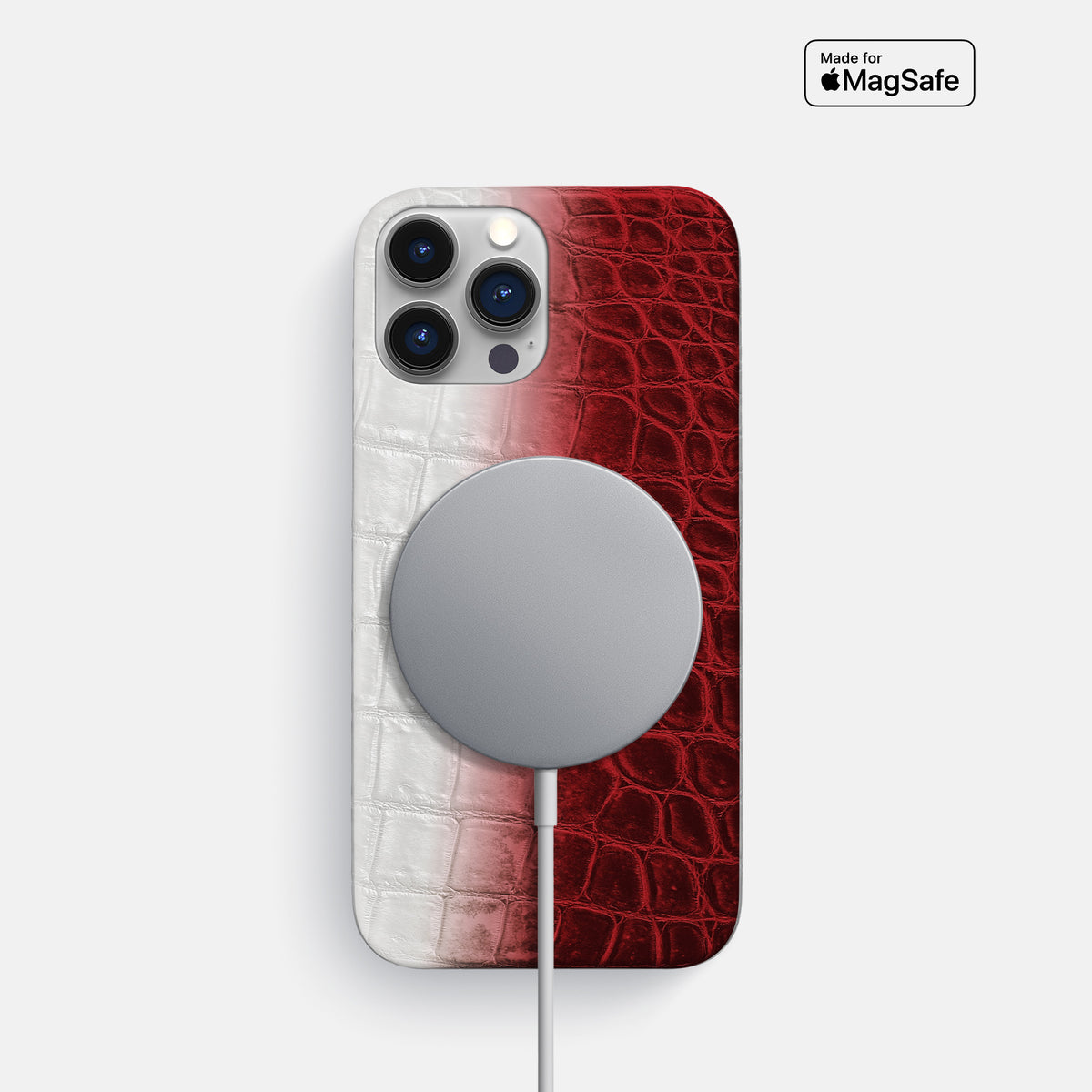 Red iPhone 16 Pro Max Slim Case Himalayan Crocodile -5 | Red
