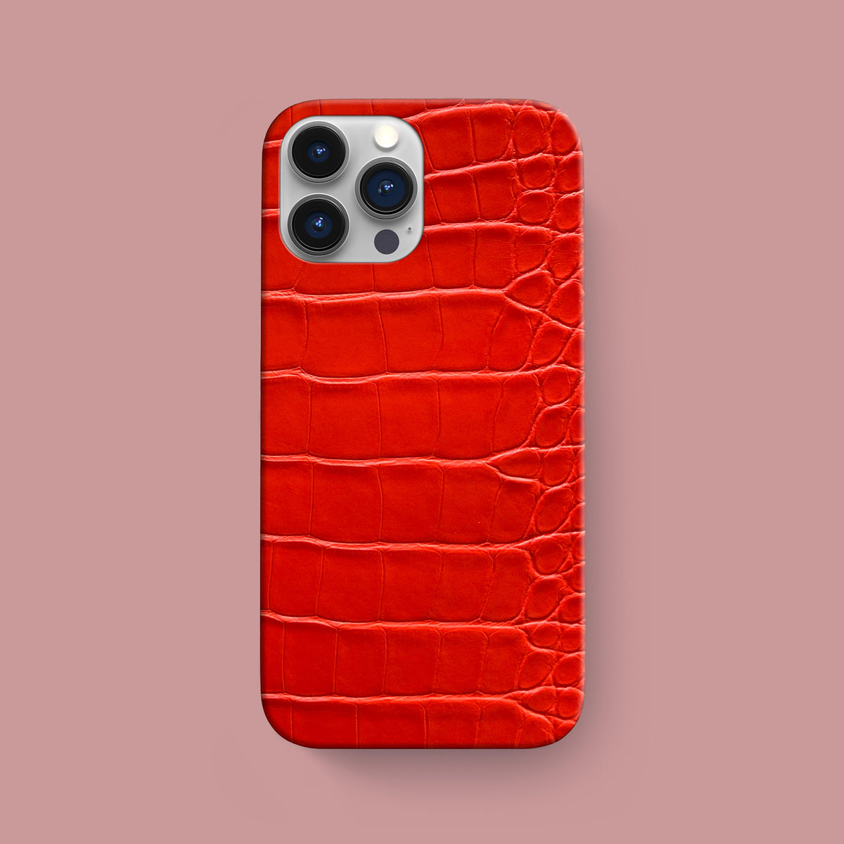 Deep Coral iPhone 16 Pro Max Alligator Slim Case 1/1 -1 | Deep Coral
