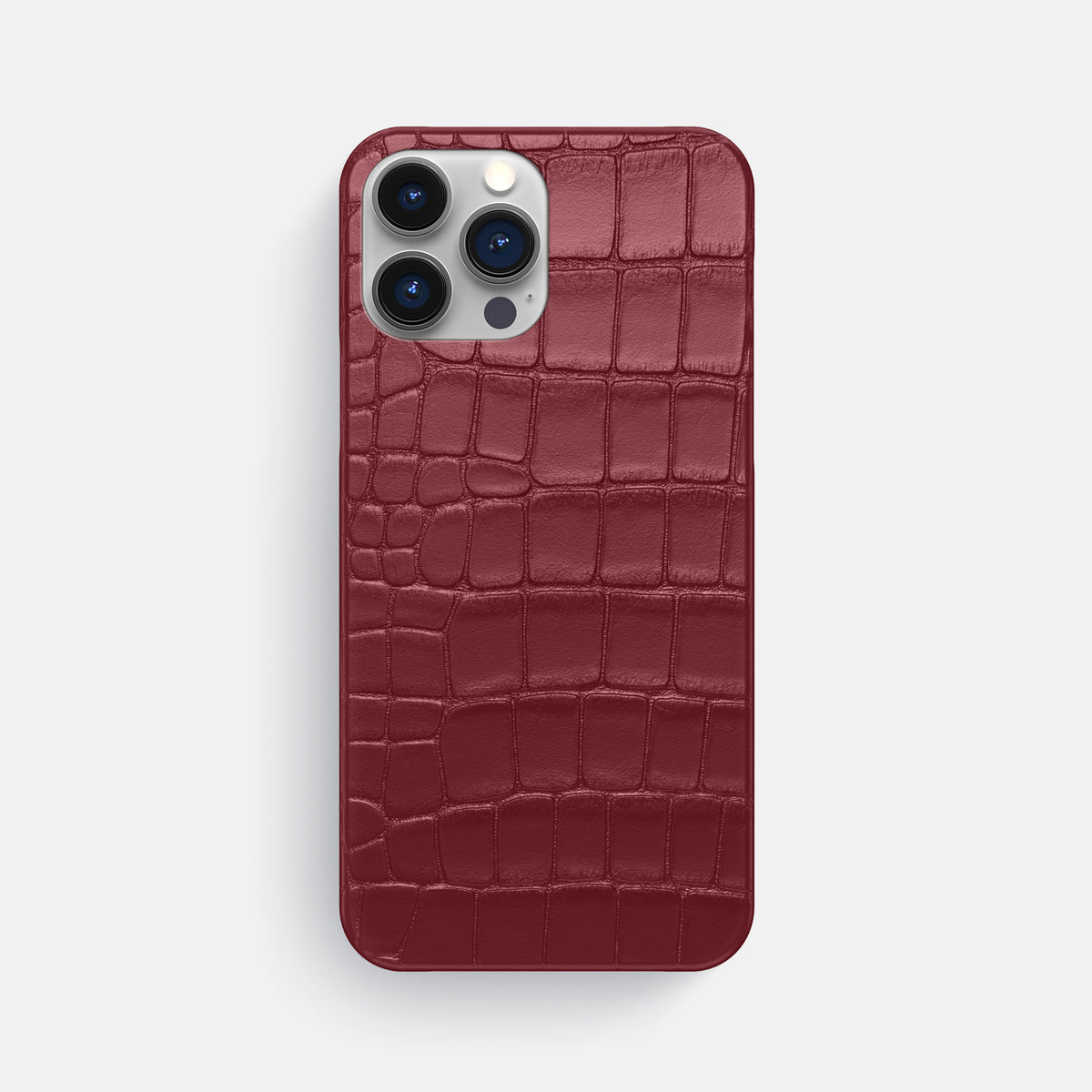 Burgundy iPhone 16 Pro Max Slim Case Alligator -1 | Burgundy