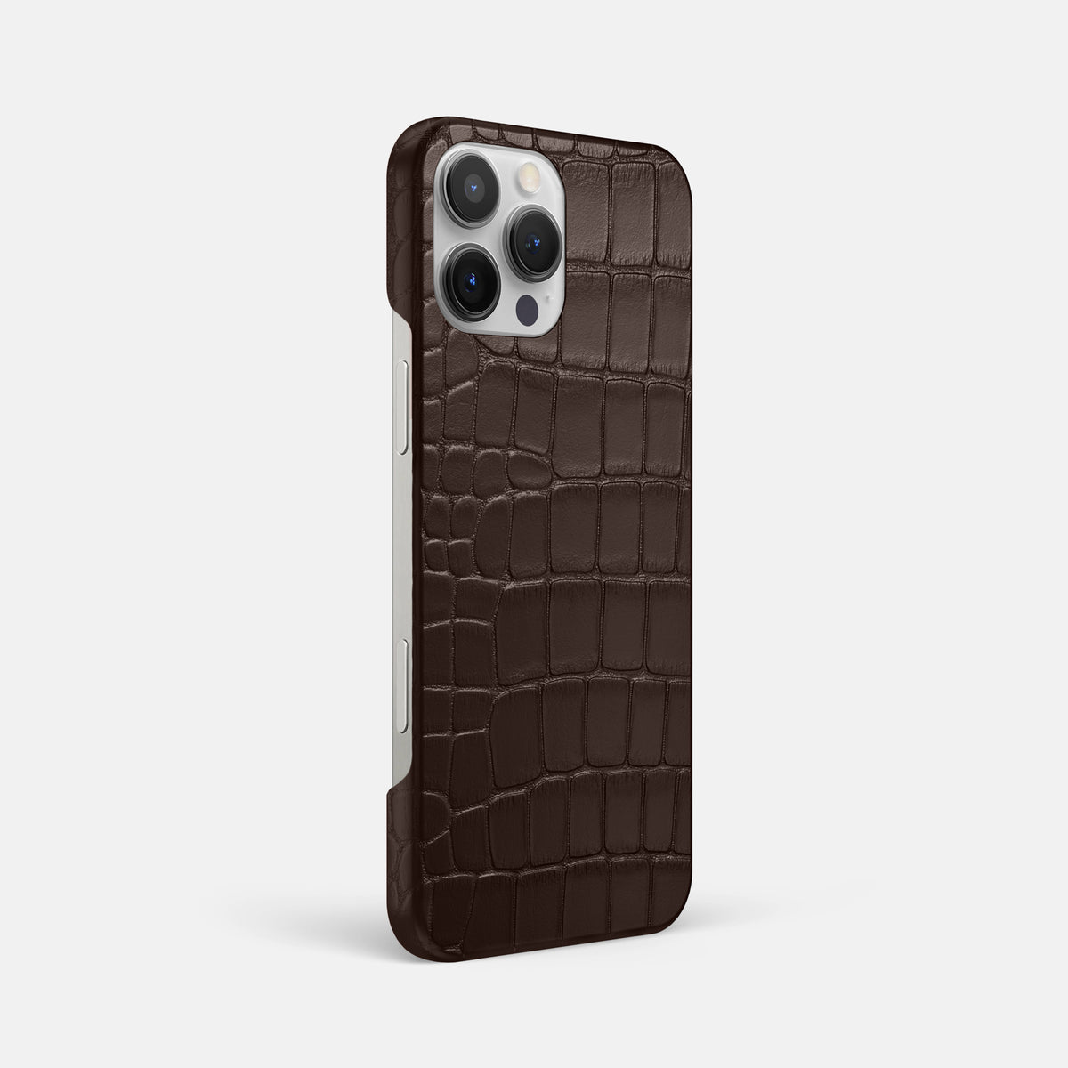 Dark Brown iPhone 16 Pro Max Slim Case Alligator -2 | Dark-Brown