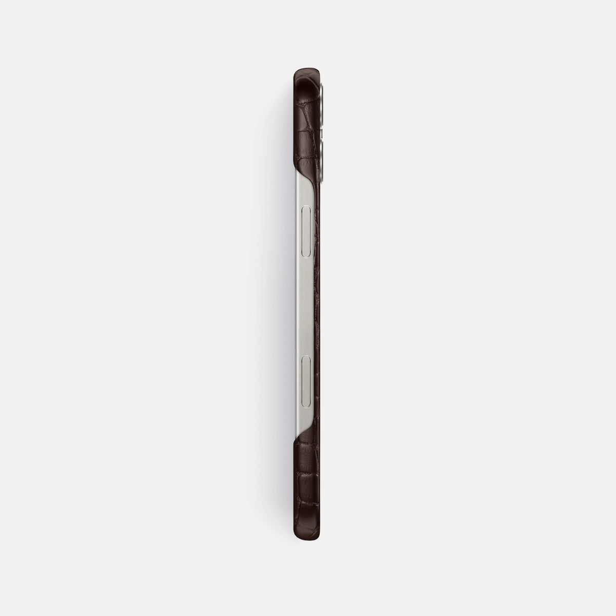 Dark Brown iPhone 16 Pro Max Slim Case Alligator -3 | Dark-Brown
