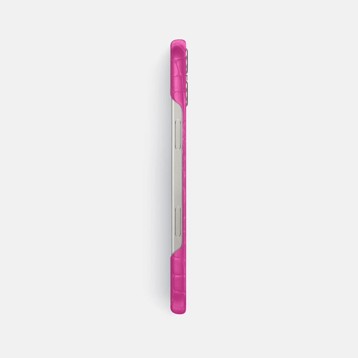 Fuchsia iPhone 16 Pro Max Slim Case Alligator -3 | Fuchsia