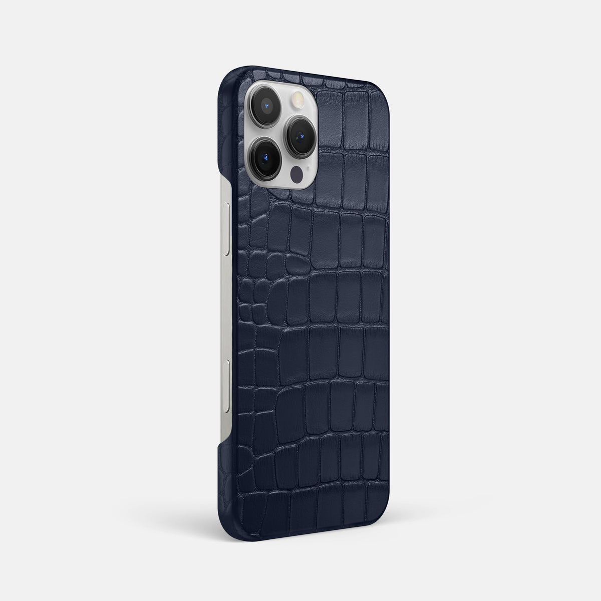 Navy Blue iPhone 16 Pro Max Slim Case Alligator -2 | Navy-Blue