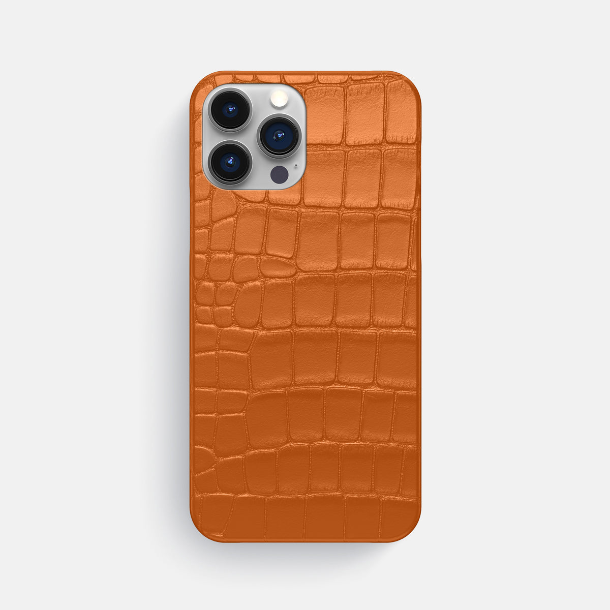 Orange iPhone 16 Pro Max Slim Case Alligator -1 | Orange