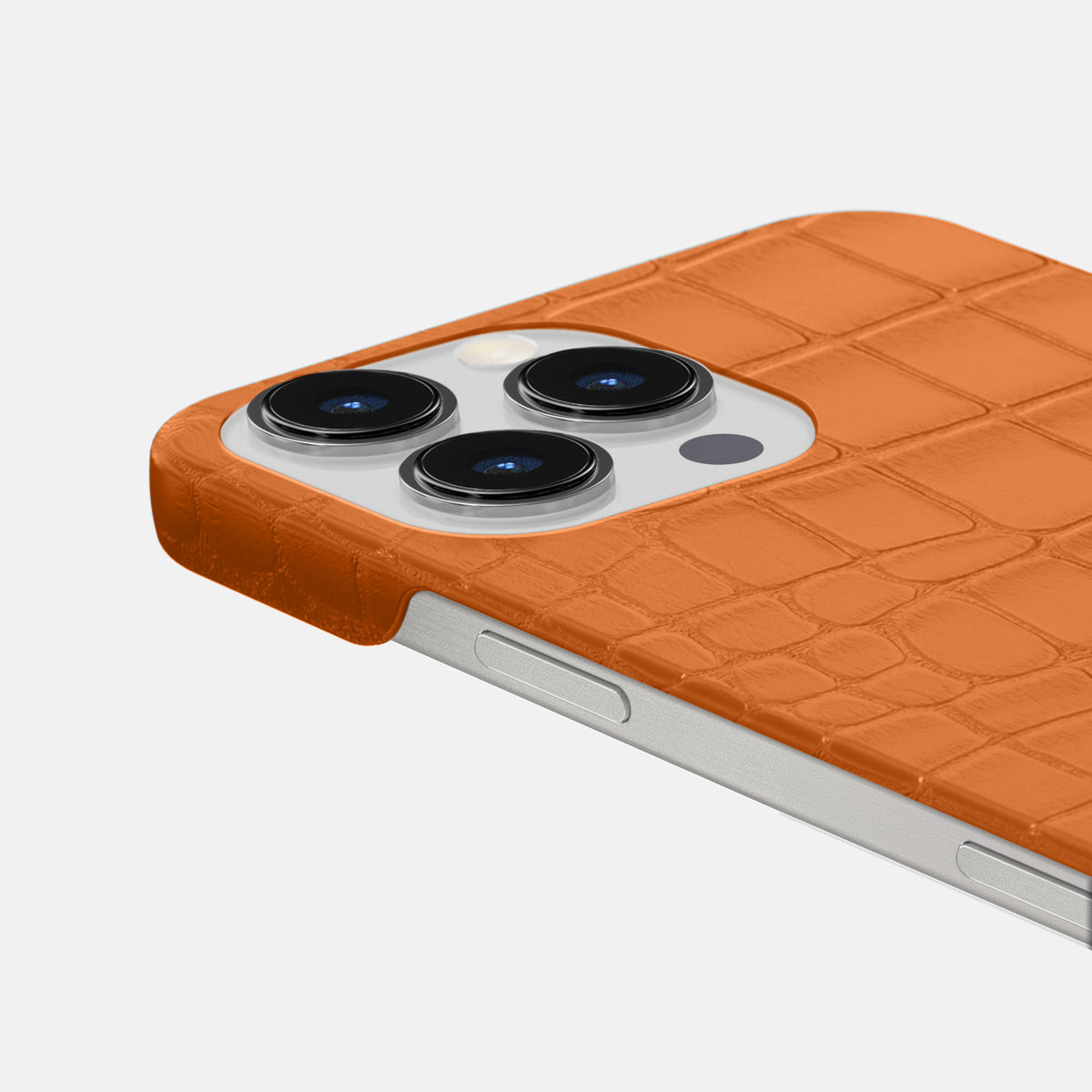 Orange iPhone 16 Pro Max Slim Case Alligator -6 | Orange