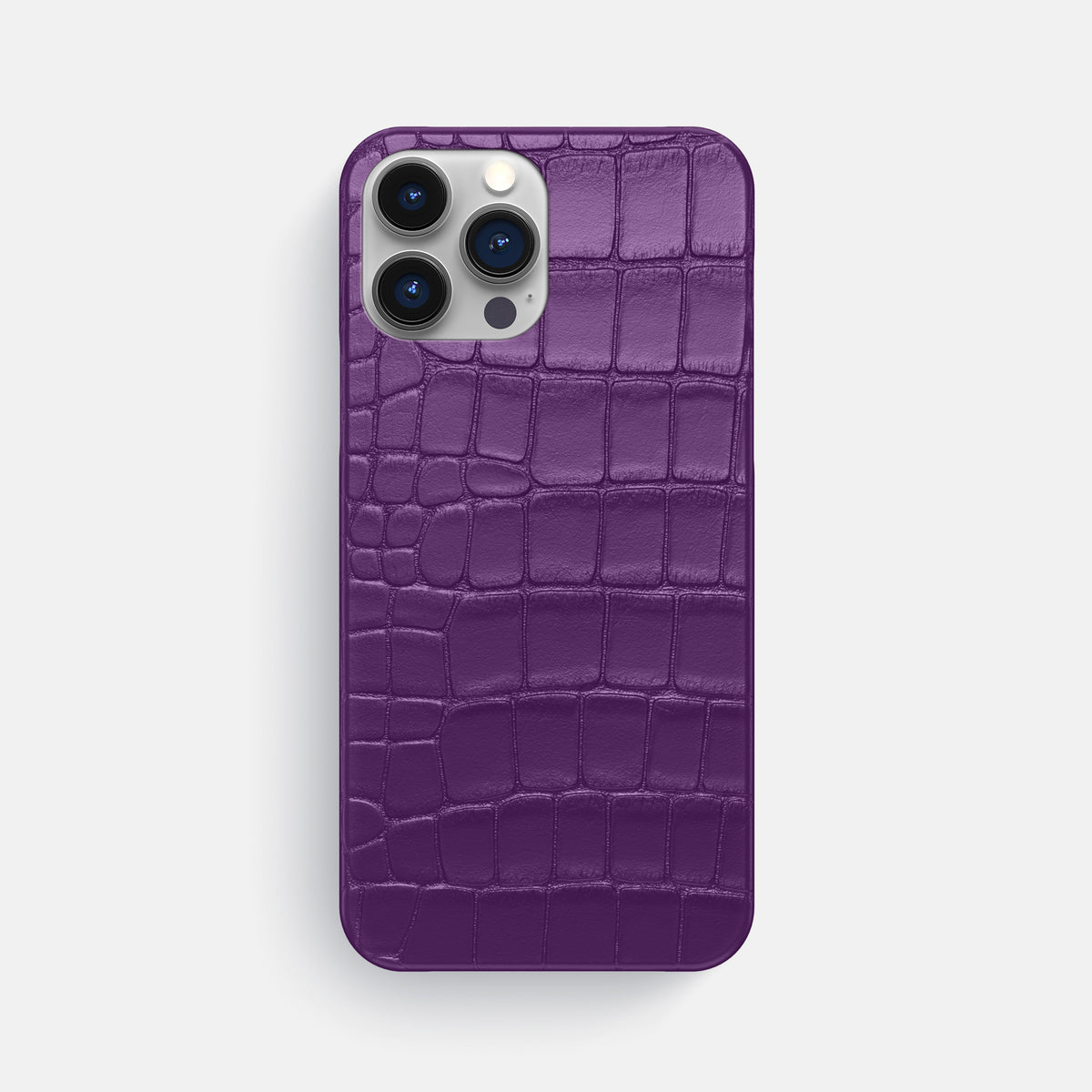 Purple iPhone 16 Pro Max Slim Case Alligator -1 | Purple