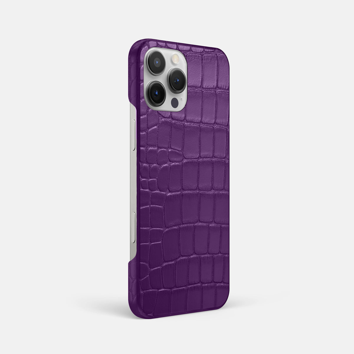 Purple iPhone 16 Pro Max Slim Case Alligator -2 | Purple