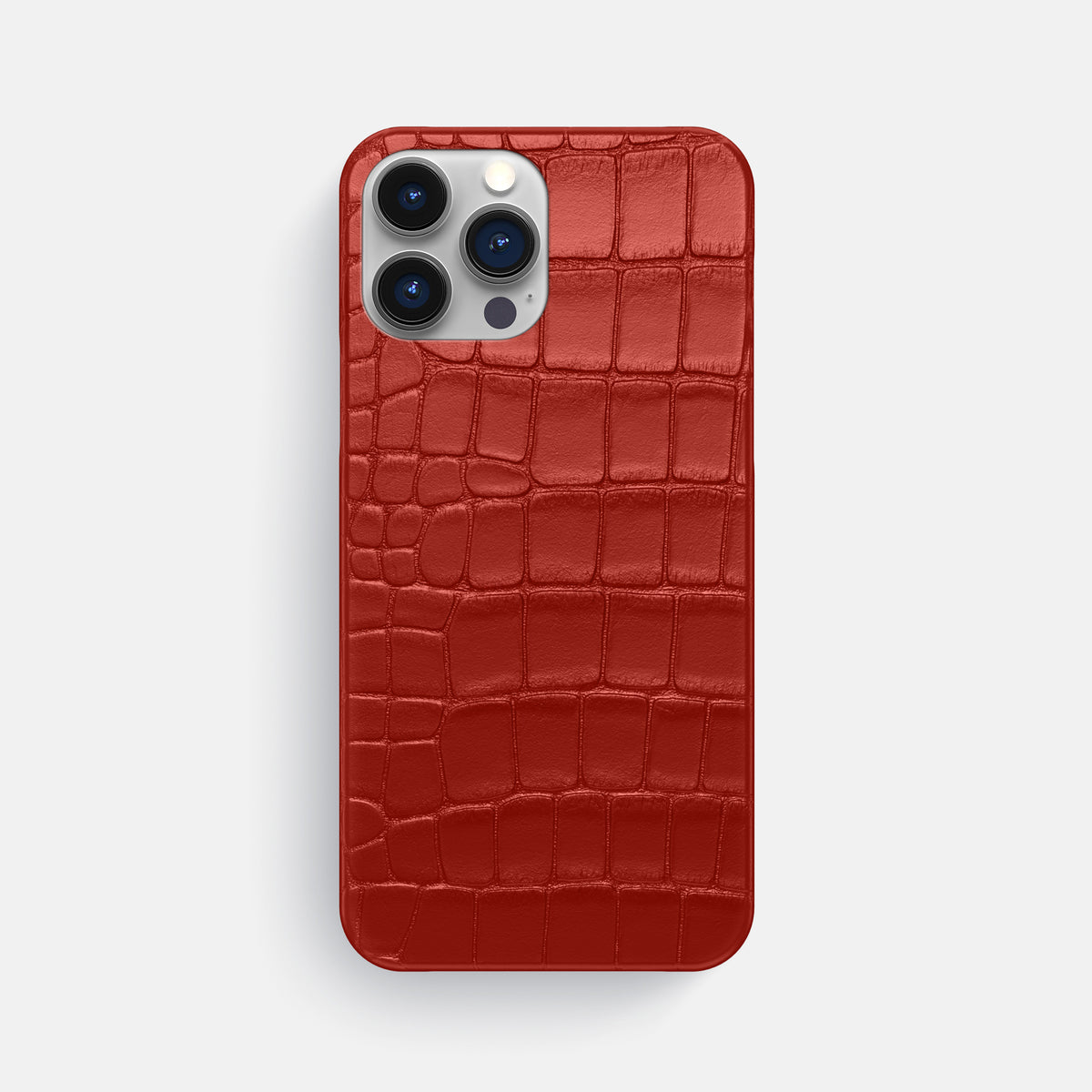 Red iPhone 16 Pro Max Slim Case Alligator -1 | Red