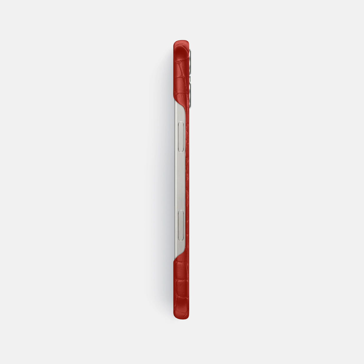 Red iPhone 16 Pro Max Slim Case Alligator -3 | Red