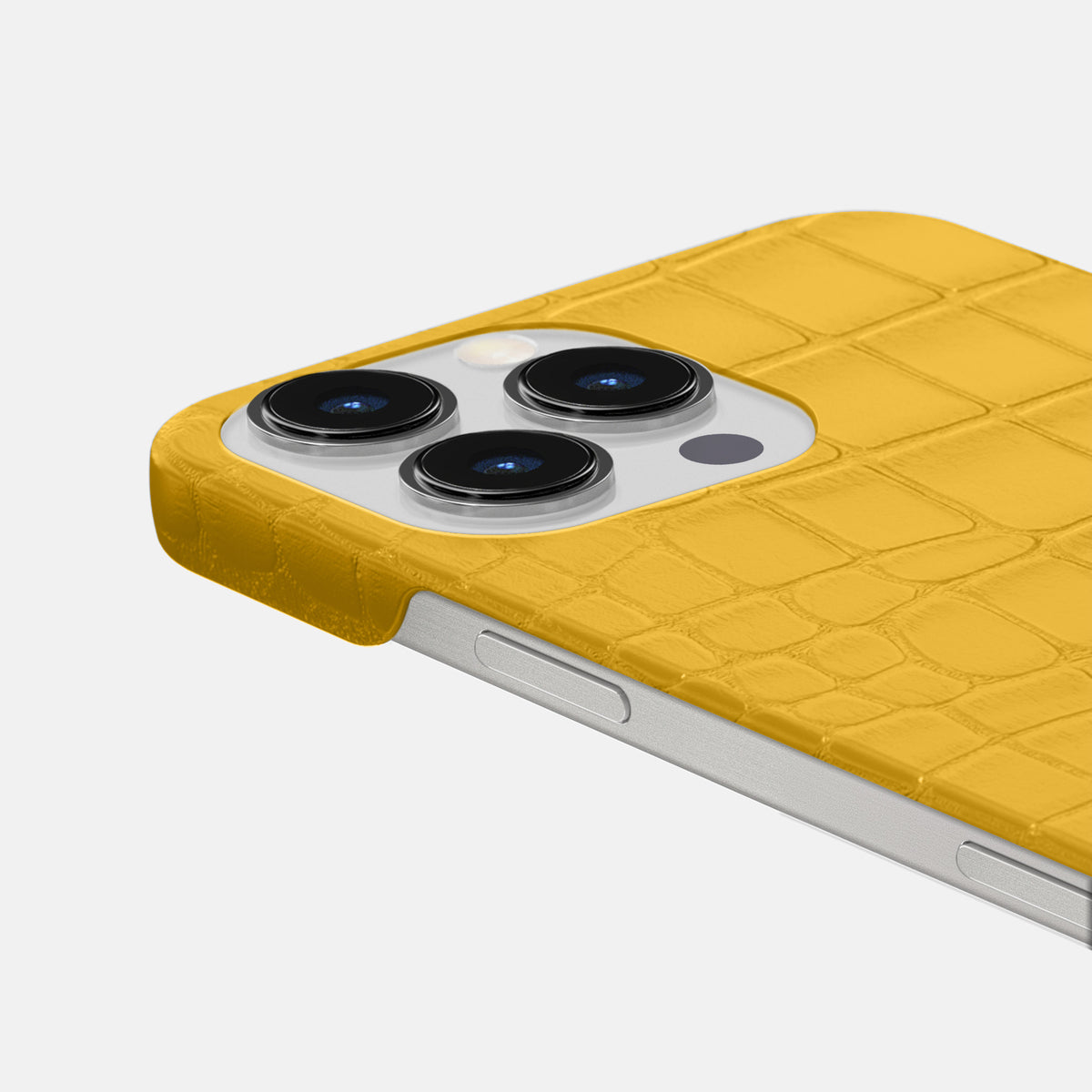 Yellow iPhone 16 Pro Max Slim Case Alligator -6 | Yellow