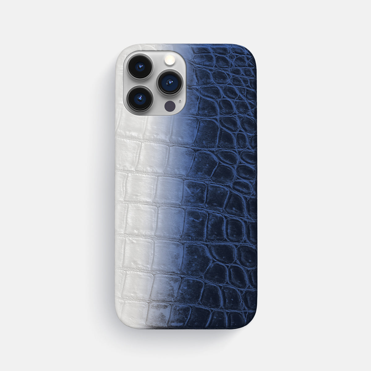 Navy Blue iPhone 16 Pro Max Slim Case Himalayan Crocodile -1 | Navy-Blue
