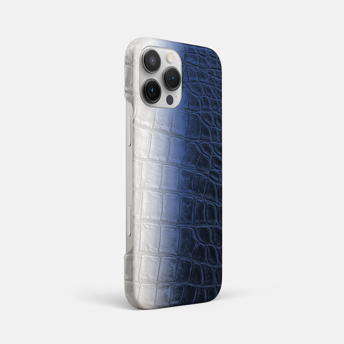 Navy Blue iPhone 16 Pro Max Slim Case Himalayan Crocodile -2 | Navy-Blue