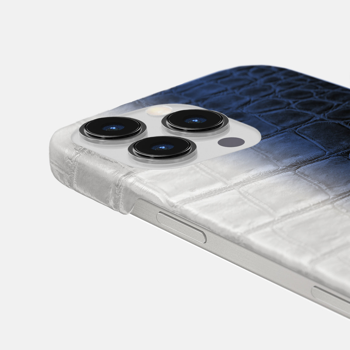Navy Blue iPhone 16 Pro Max Slim Case Himalayan Crocodile -6 | Navy-Blue