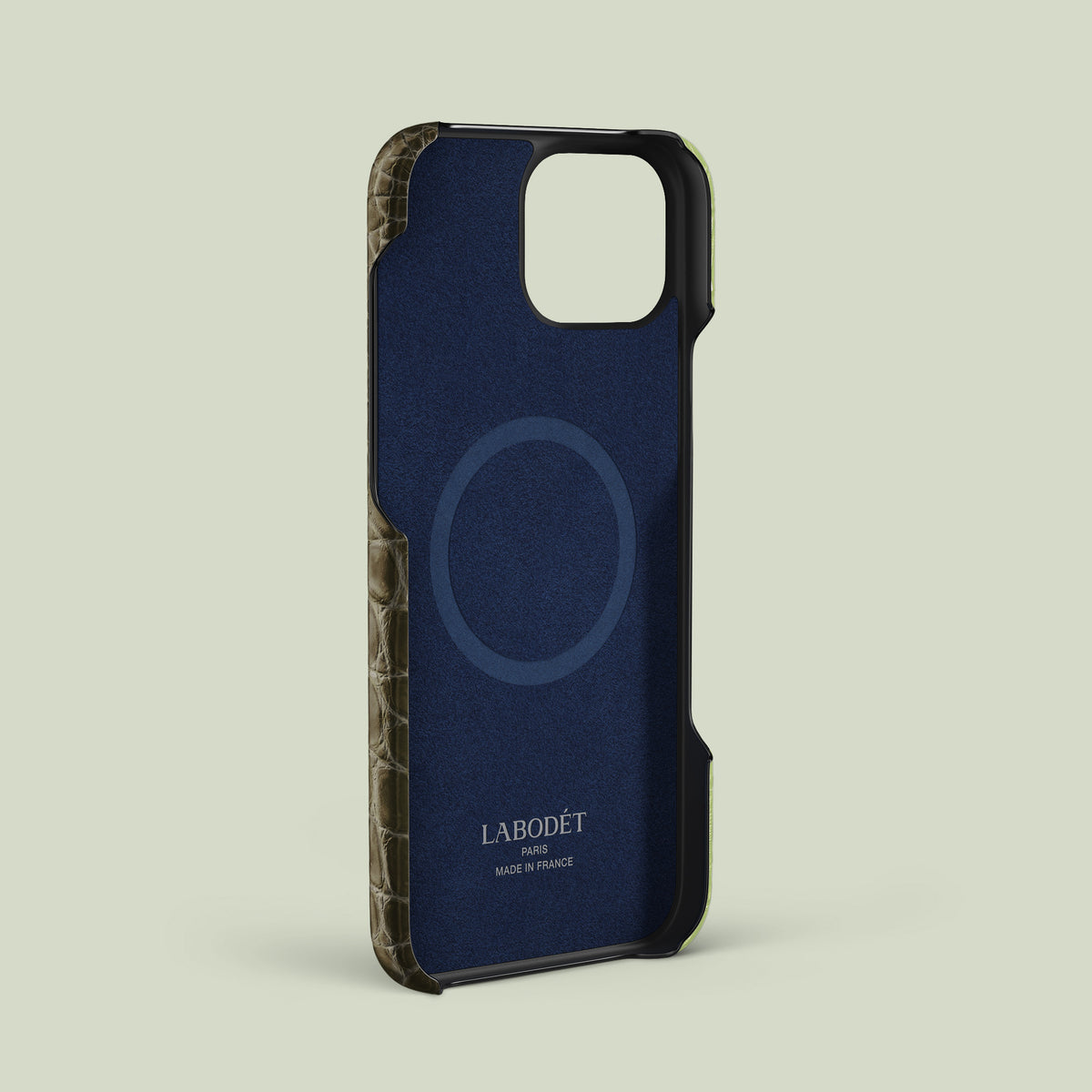 Celadon Green iPhone 16 Pro Max Slim Case In Himalayan Crocodile -2 | Celadon-Green