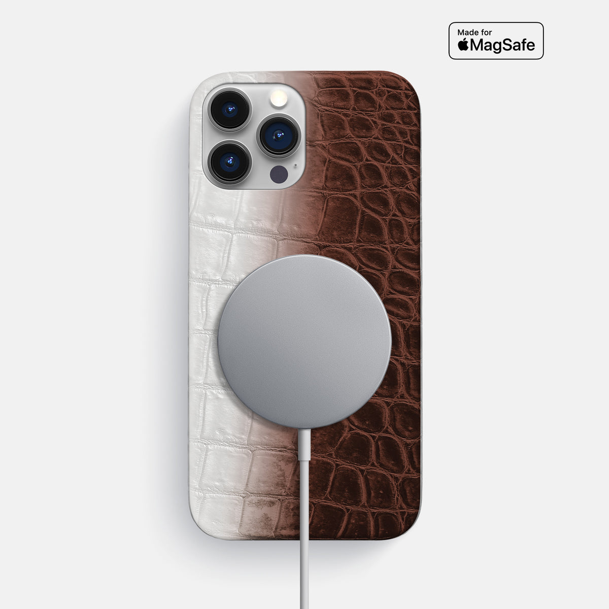 Dark-Brown iPhone 16 Pro Max Slim Case Himalayan Crocodile -5 | Dark-Brown