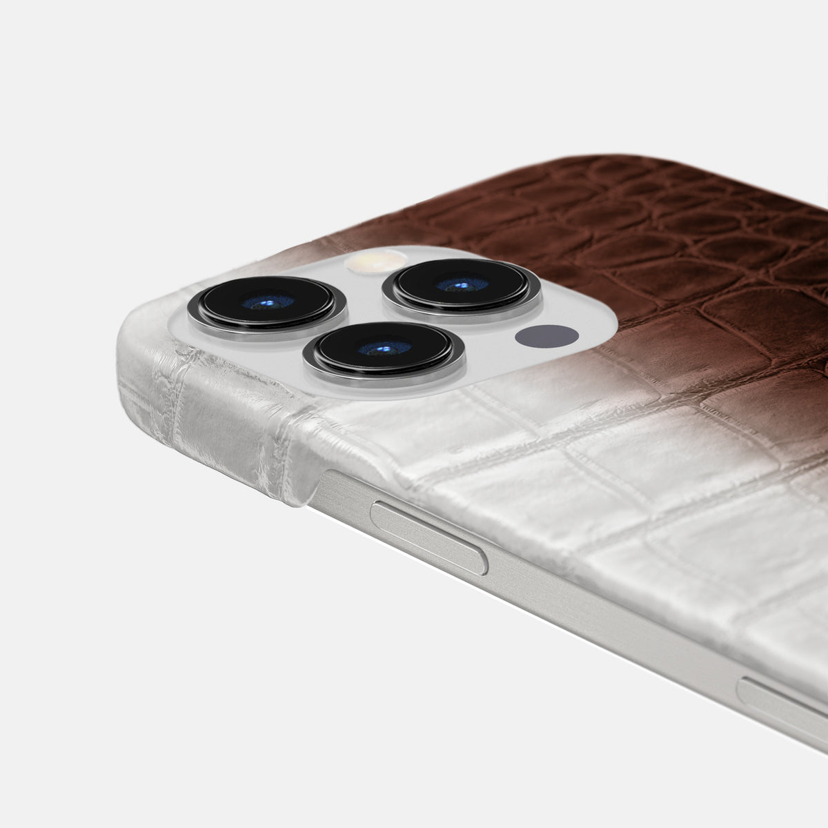 Dark-Brown iPhone 16 Pro Max Slim Case Himalayan Crocodile -6 | Dark-Brown