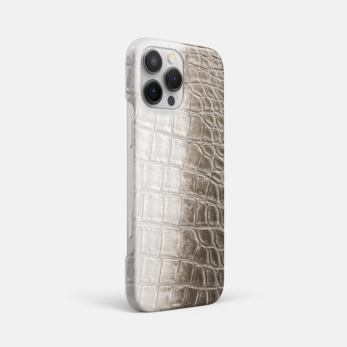 Dark-Brown iPhone 16 Pro Max Slim Case Himalayan Crocodile -2 | Dark-Brown