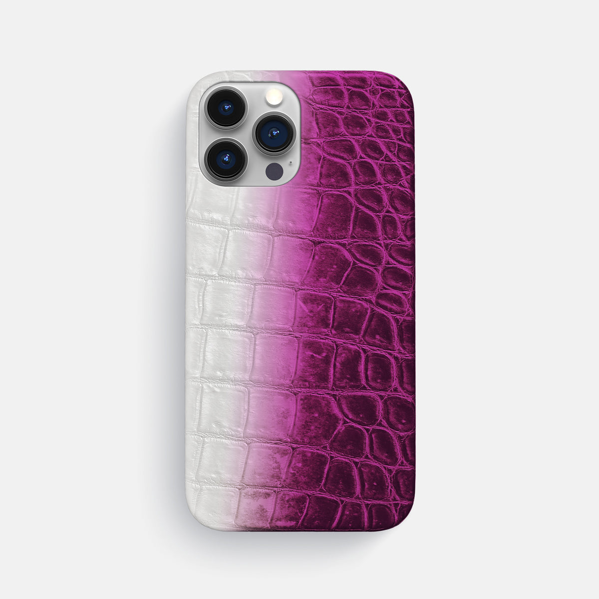 Fuchsia iPhone 16 Pro Max Slim Case Himalayan Crocodile -1 | Fuchsia