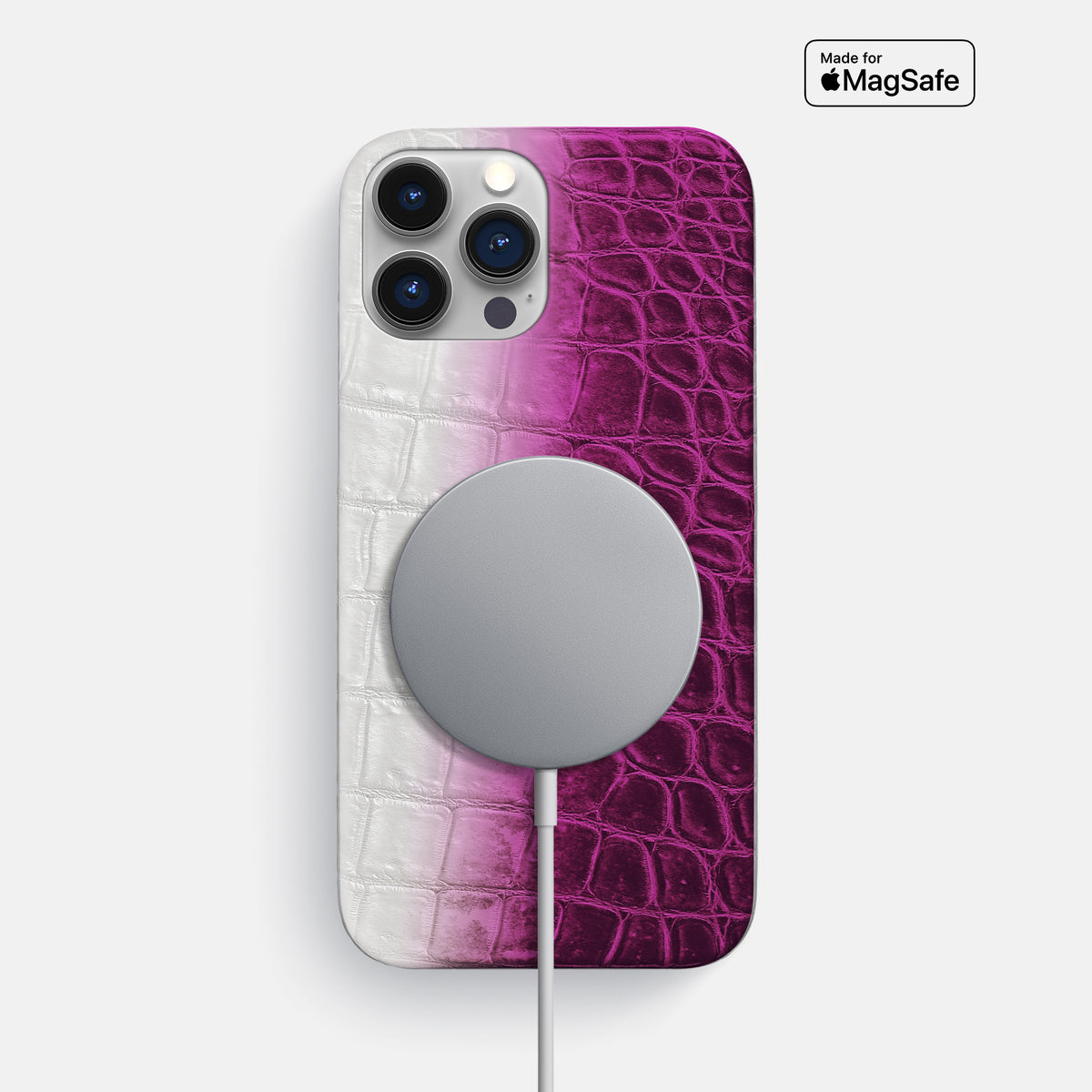 Fuchsia iPhone 16 Pro Max Slim Case Himalayan Crocodile -5 | Fuchsia