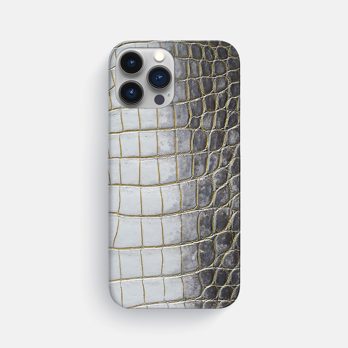 Gold iPhone 16 Pro Max Slim Case Himalayan Crocodile -1 | Gold