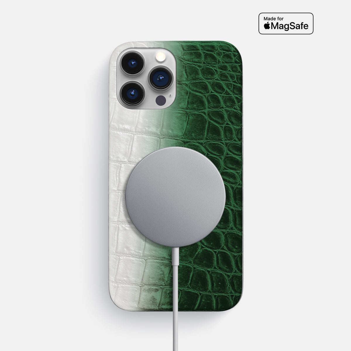 Green iPhone 16 Pro Max Slim Case Himalayan Crocodile -5 | Green