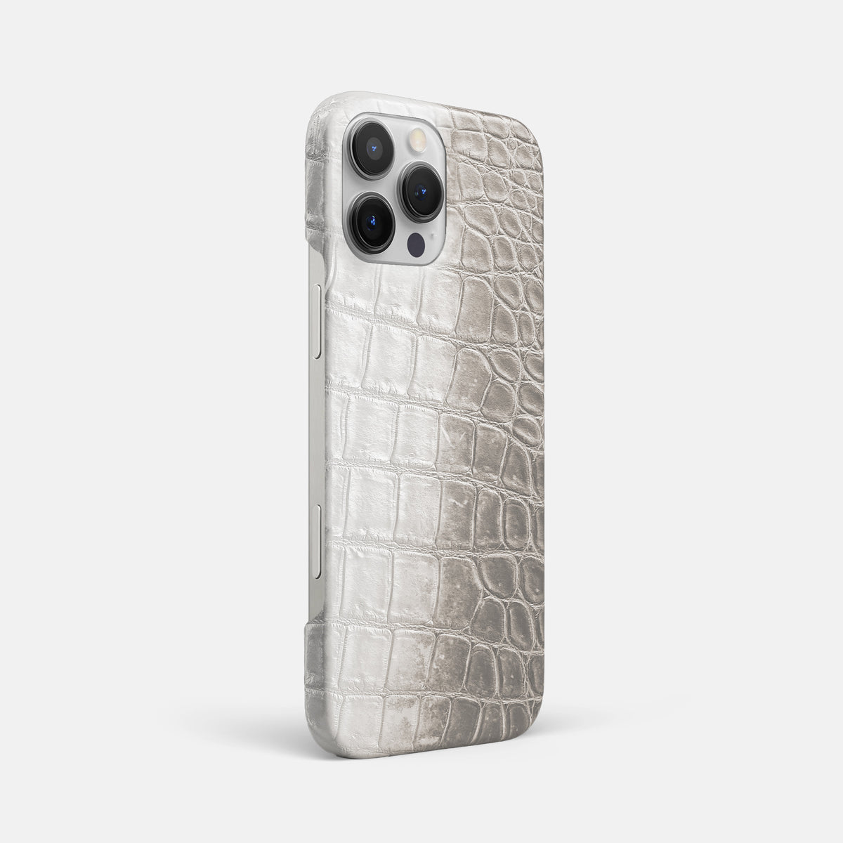 Grey iPhone 16 Pro Max Slim Case Himalayan Crocodile -2 | Grey