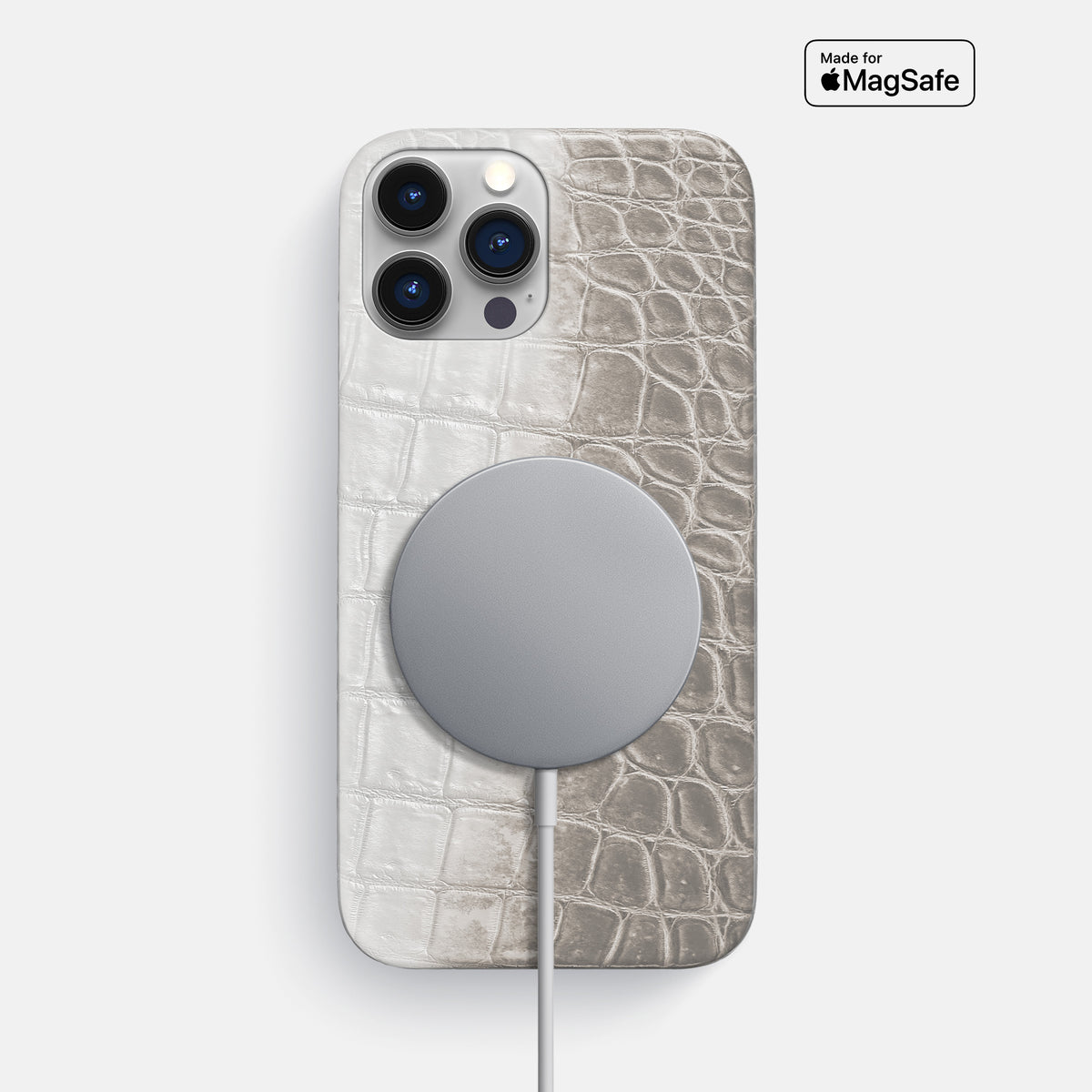 Grey iPhone 16 Pro Max Slim Case Himalayan Crocodile -5 | Grey