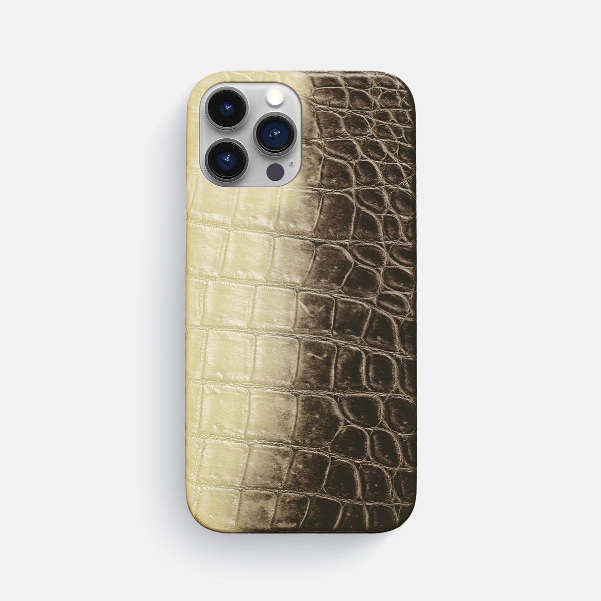 Natural iPhone 16 Pro Max Slim Case Himalayan Crocodile -1 | Natural