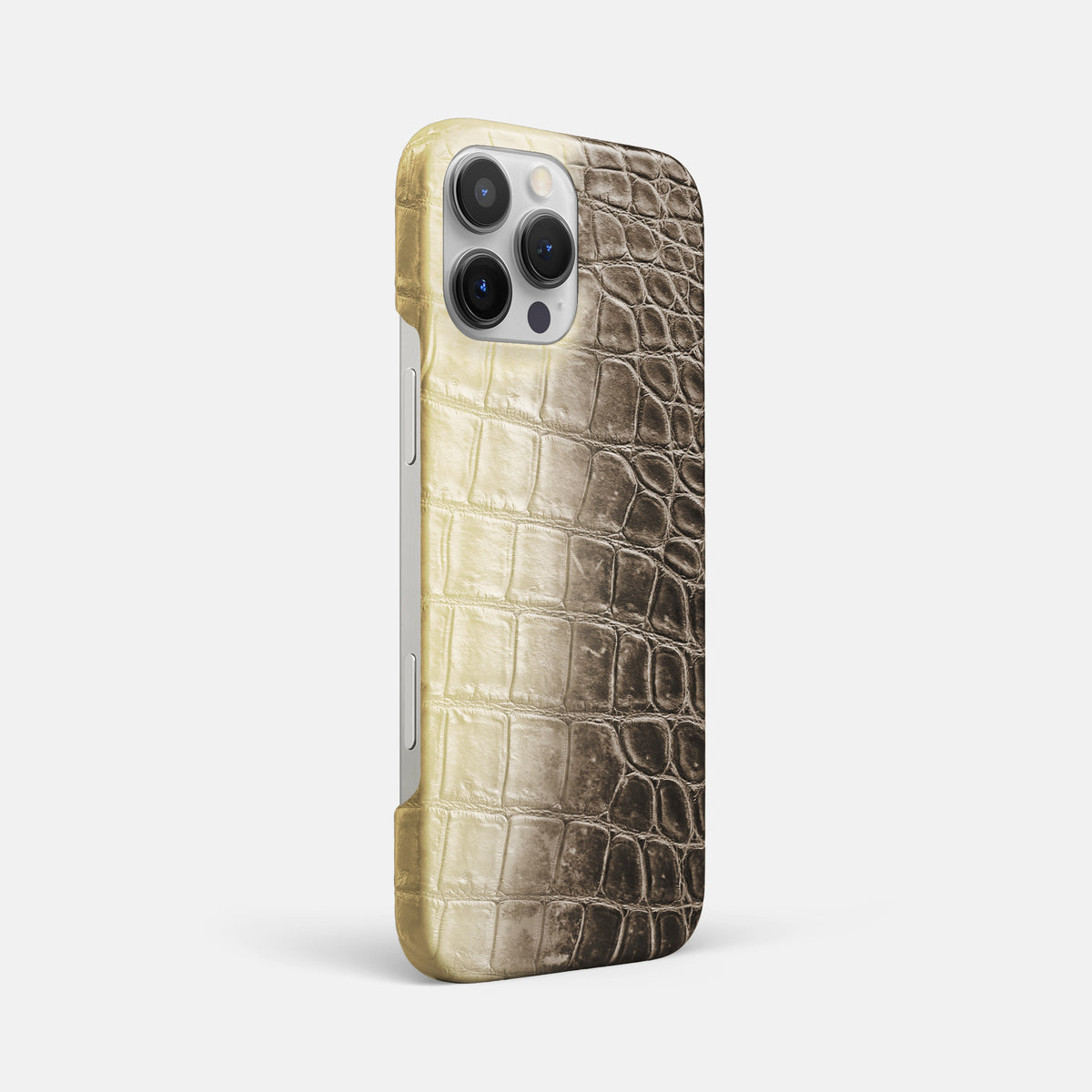 Natural iPhone 16 Pro Max Slim Case Himalayan Crocodile -2 | Natural