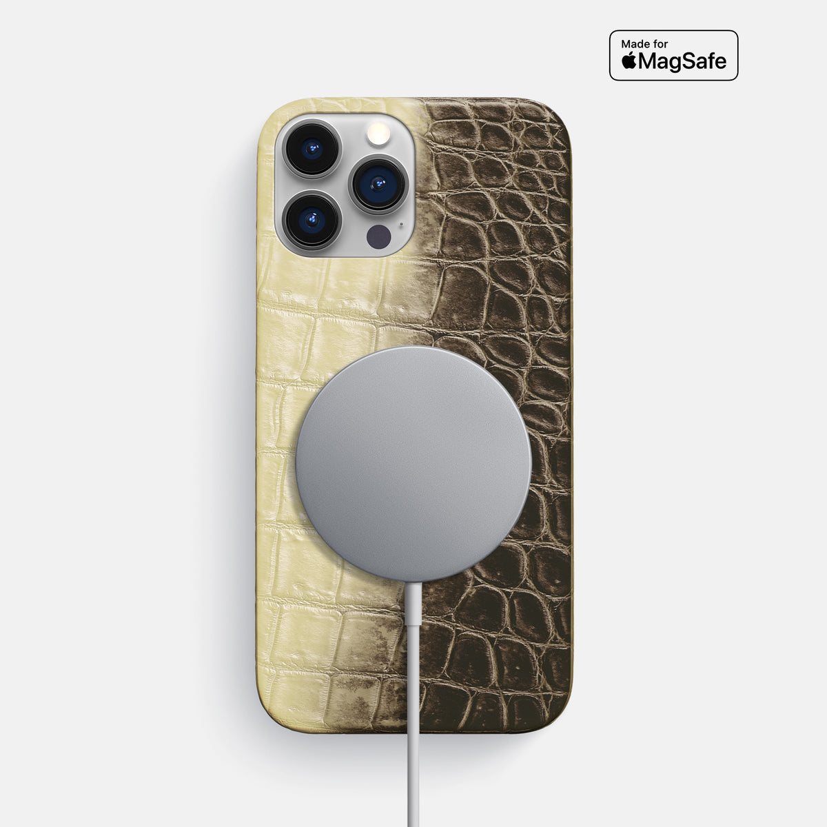 Natural iPhone 16 Pro Max Slim Case Himalayan Crocodile -5 | Natural