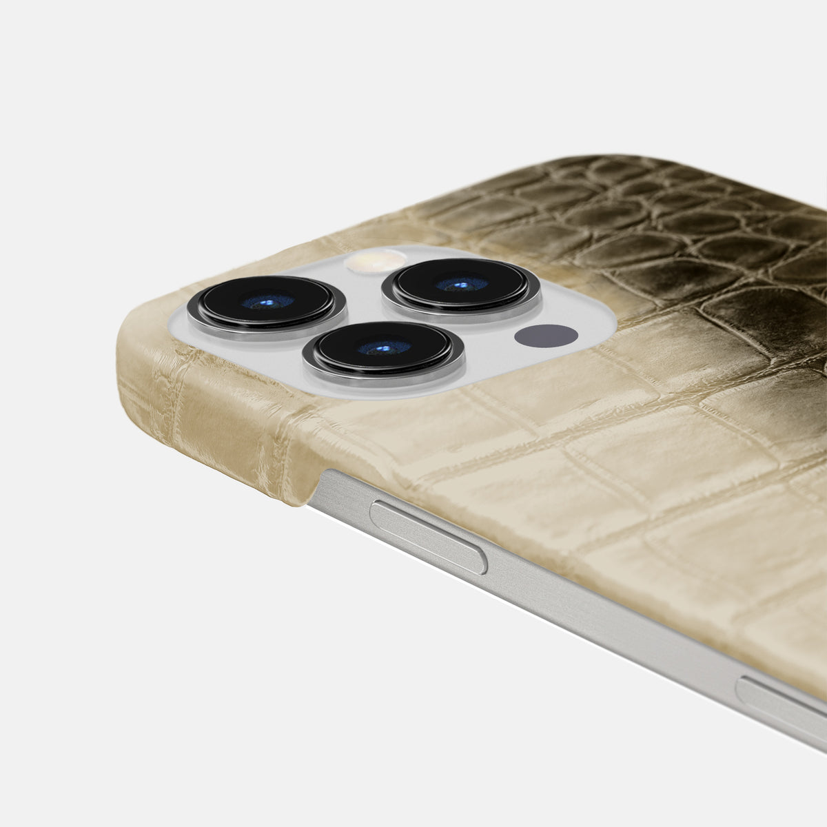 Natural iPhone 16 Pro Max Slim Case Himalayan Crocodile -6 | Natural